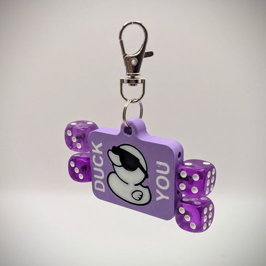 Duck You Target Pins Purple & White